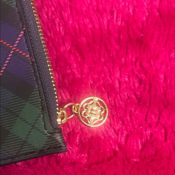 Nanette Lepore Tartan Cosmetic Bag - Green and Purple - Picture 6 of 6